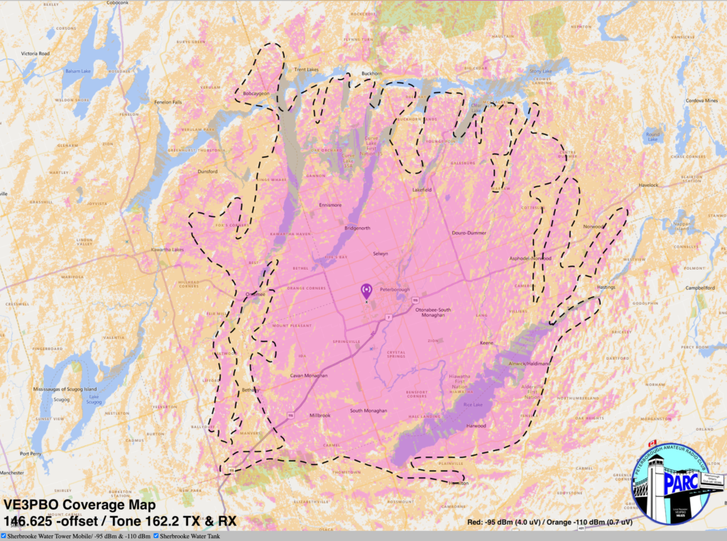 Map of VE3PBO coverage