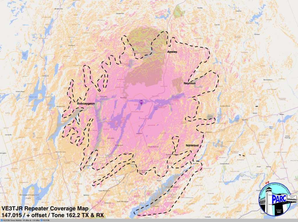 map of VE3TJR coverage