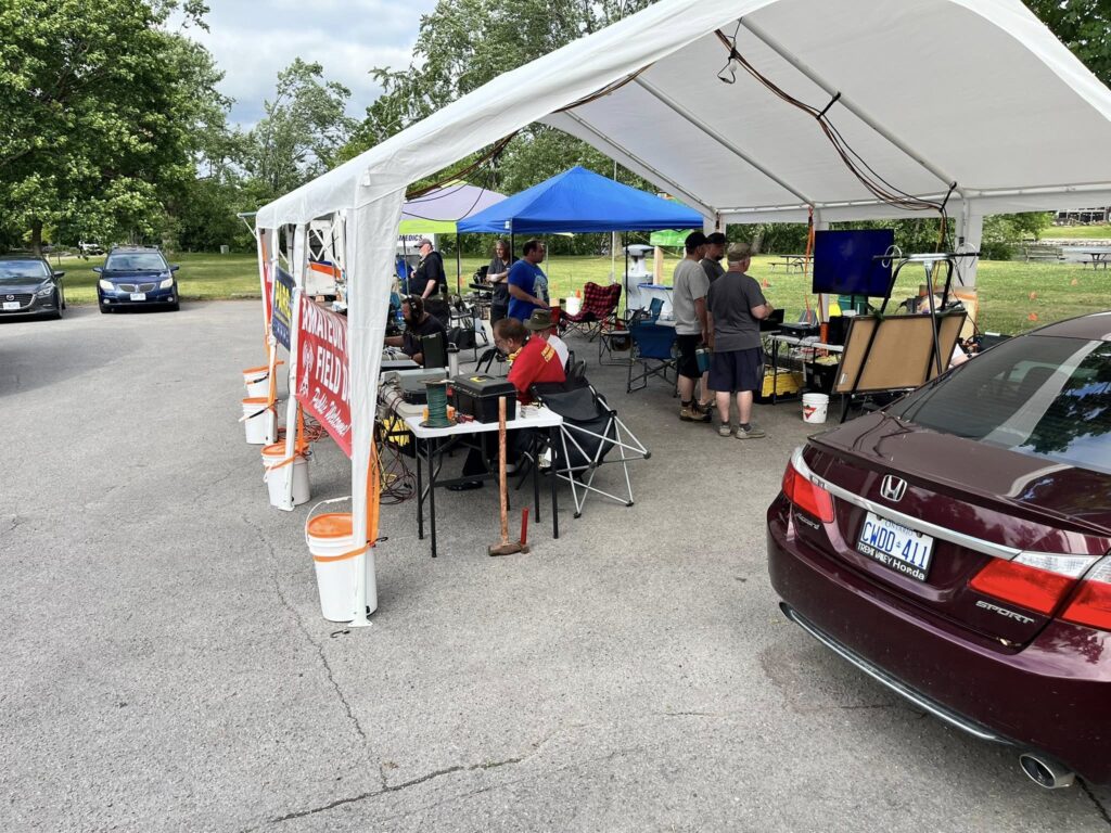 shot of operations tent